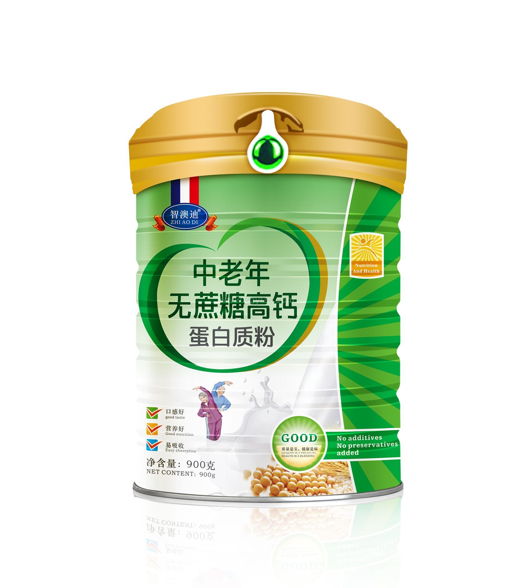 智澳迪中老年無蔗糖高鈣蛋白質(zhì)粉