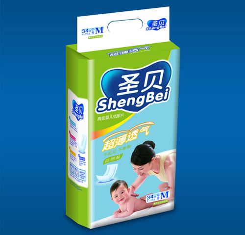 圣貝超薄透氣紙尿片M號