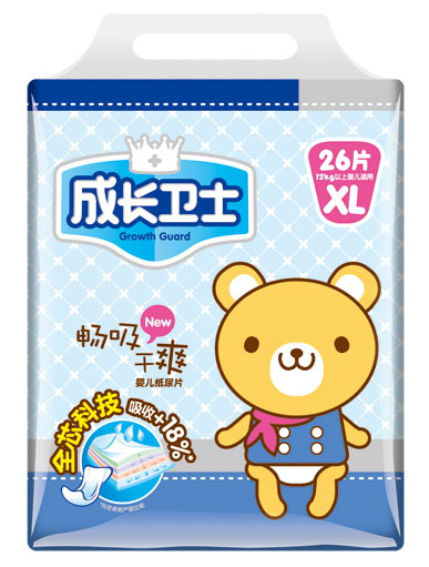 成長衛士暢吸干爽嬰兒紙尿片XL26