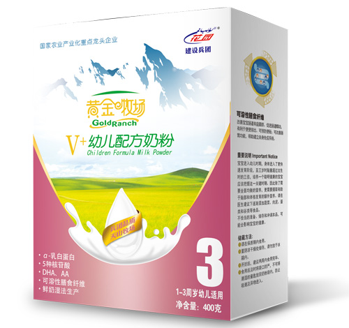 黃金牧場V+幼兒配方奶粉盒裝